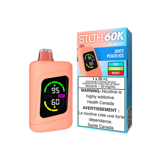 STLTH 60K - Juicy Peach Ice (Carton of 4)